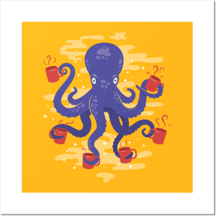 Coffee Octopus Posters and Art